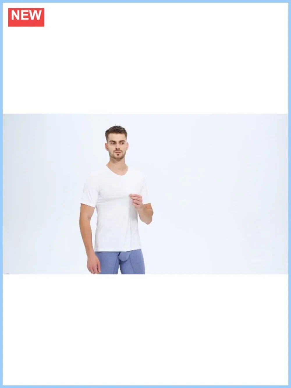 Men's Crewneck Undershirts 3 Pack Moisture-Wicking Slim Fit Tees